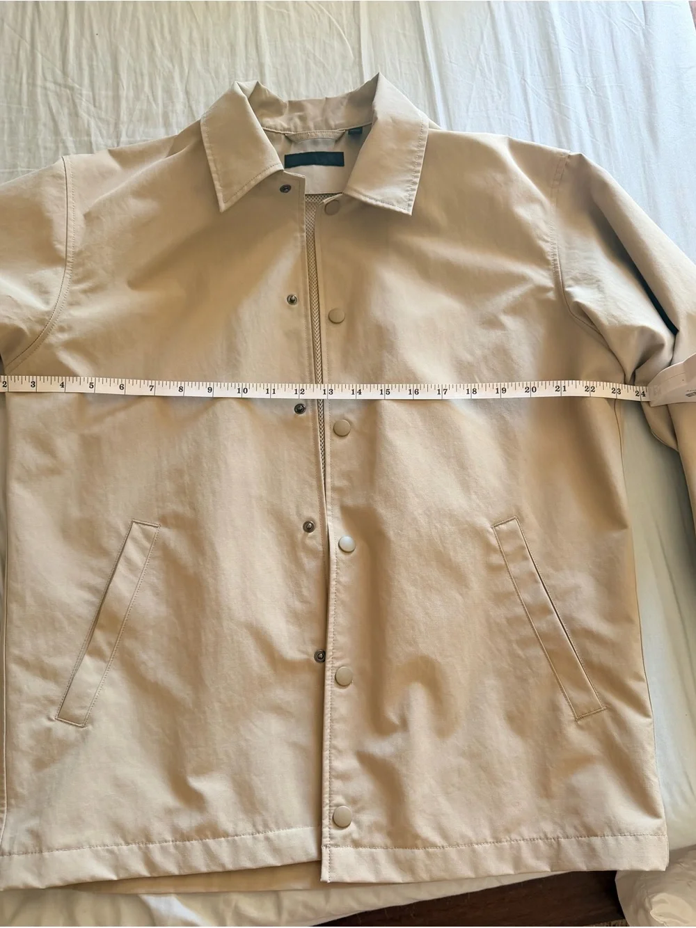 Men's Lightweight Uniqlo Coach Jacket - Beige - Picture 9 of 10